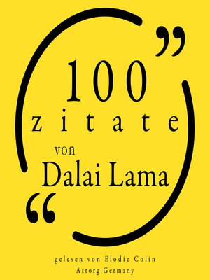 cover image of 100 Zitate des Dalai Lama